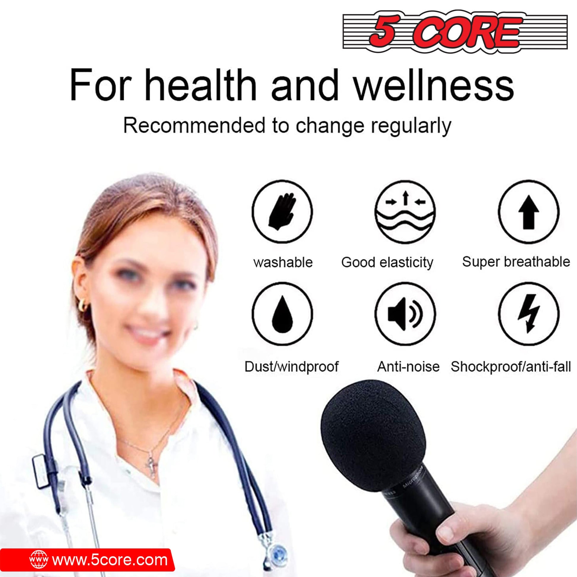 Microphone Pop Filter Windscreen Mic Sponge Cover Foam For Karaoke 100 Pcs LOT-3