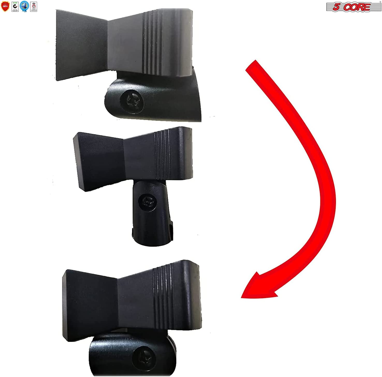 2 PCS Black Universal Nut Adapter Microphone Clip Clamp Holder For All Mic stand MC 04 2PCS-3