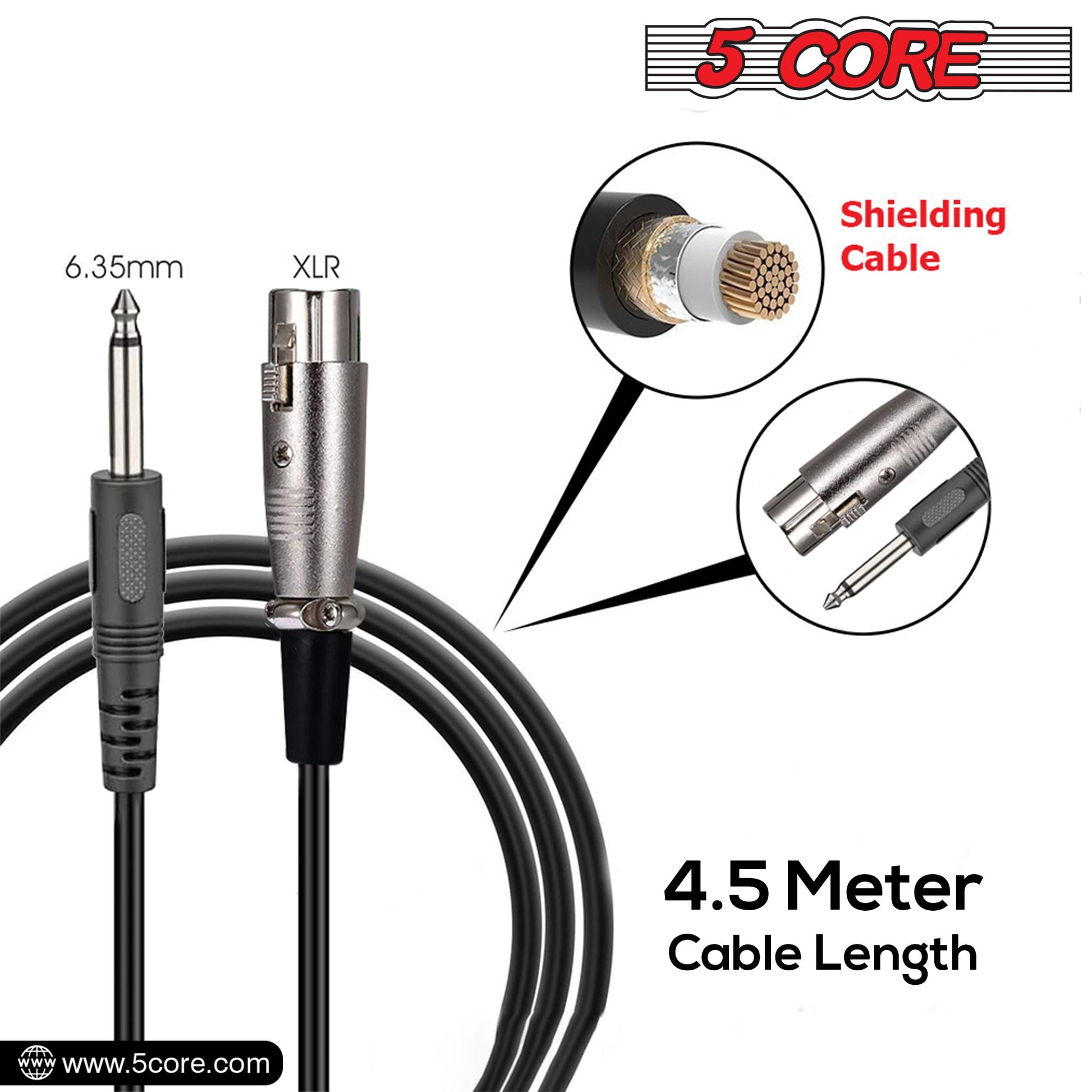 4 Pieces Microphone Pro Microfono Dynamic Mic XLR Audio Cardiod Vocal Karaoke 5Core - PM 286 4PCS-7