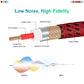 5 Core Guitar Cord Amp Cable 10 ft for Guitar Bass Electric Guitar Instrument Amplifier Audio GC-BR 10F 1L RED