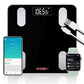 5Core Digital Bathroom Scale for Body Weight Fat Smart Bluetooth Rechargeable BBS VL R BLK