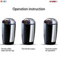 5Core Electric Coffee Grinder -Stainless Steel -4.5oz Capacity with Easy On/Off  5 Core CG 01 Black & Brown