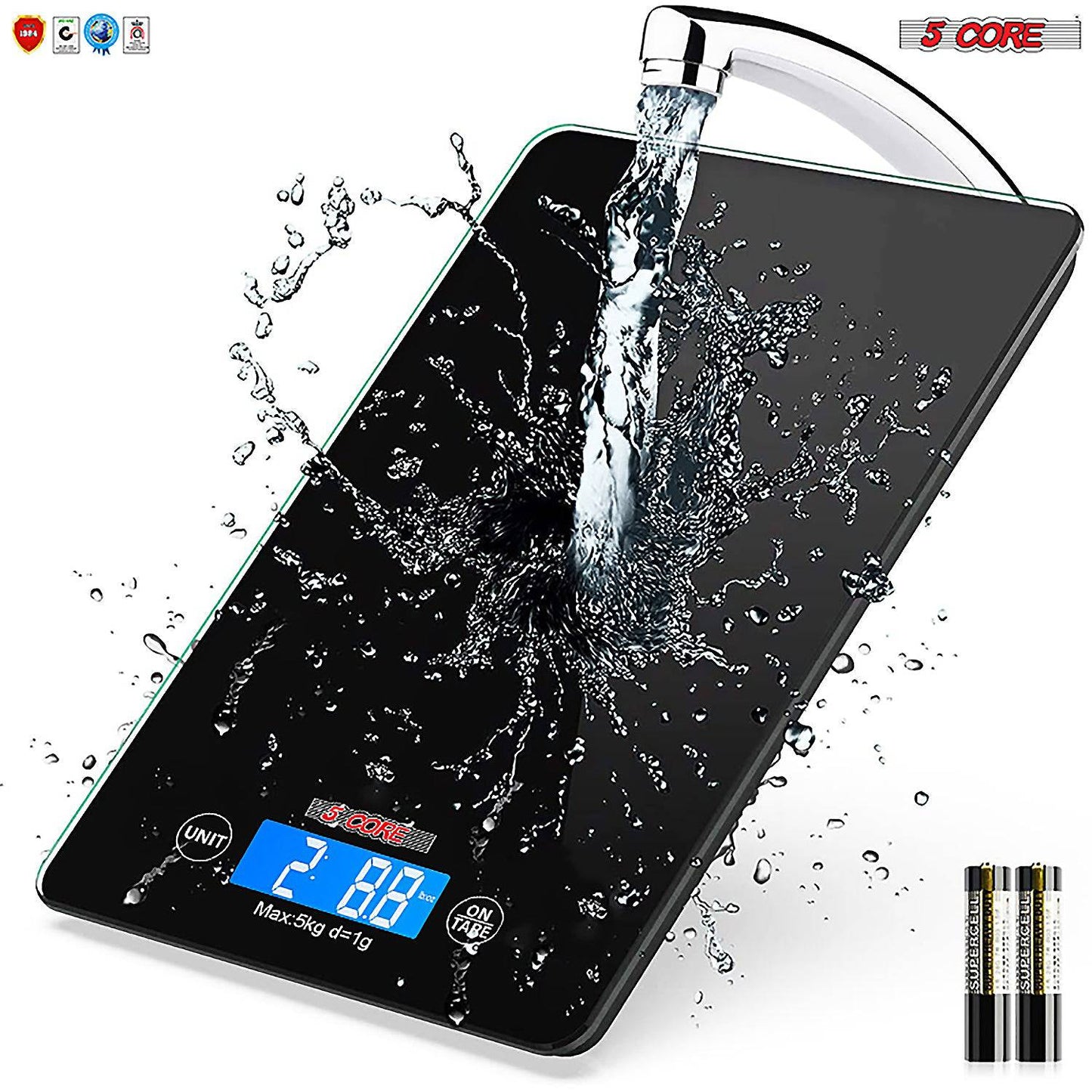 5Core Kitchen Scale Digital Food Diet Postal Scales Weight Bascula Touch Screen  K 43
