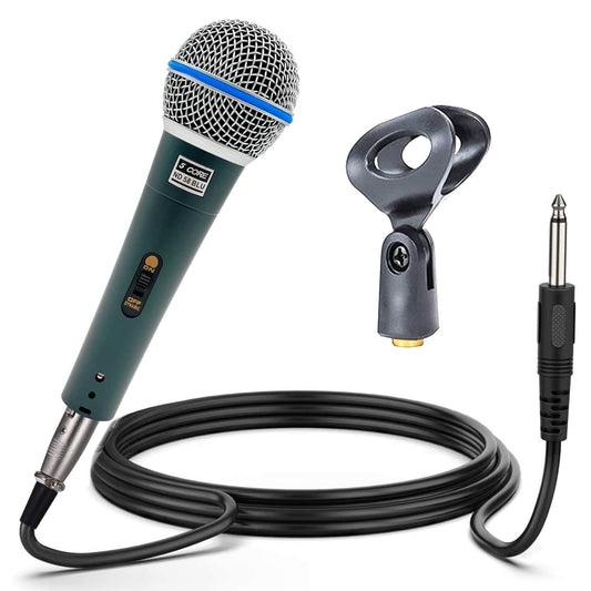 5 Core Microphone Pro Microfono Dynamic Mic XLR Audio Cardiod Vocal Karaoke ND 58 BLU