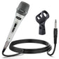 5 Core Microphone Pro Microfono Dynamic Mic XLR Audio Cardiod Vocal Karaoke ND 909 CHROME