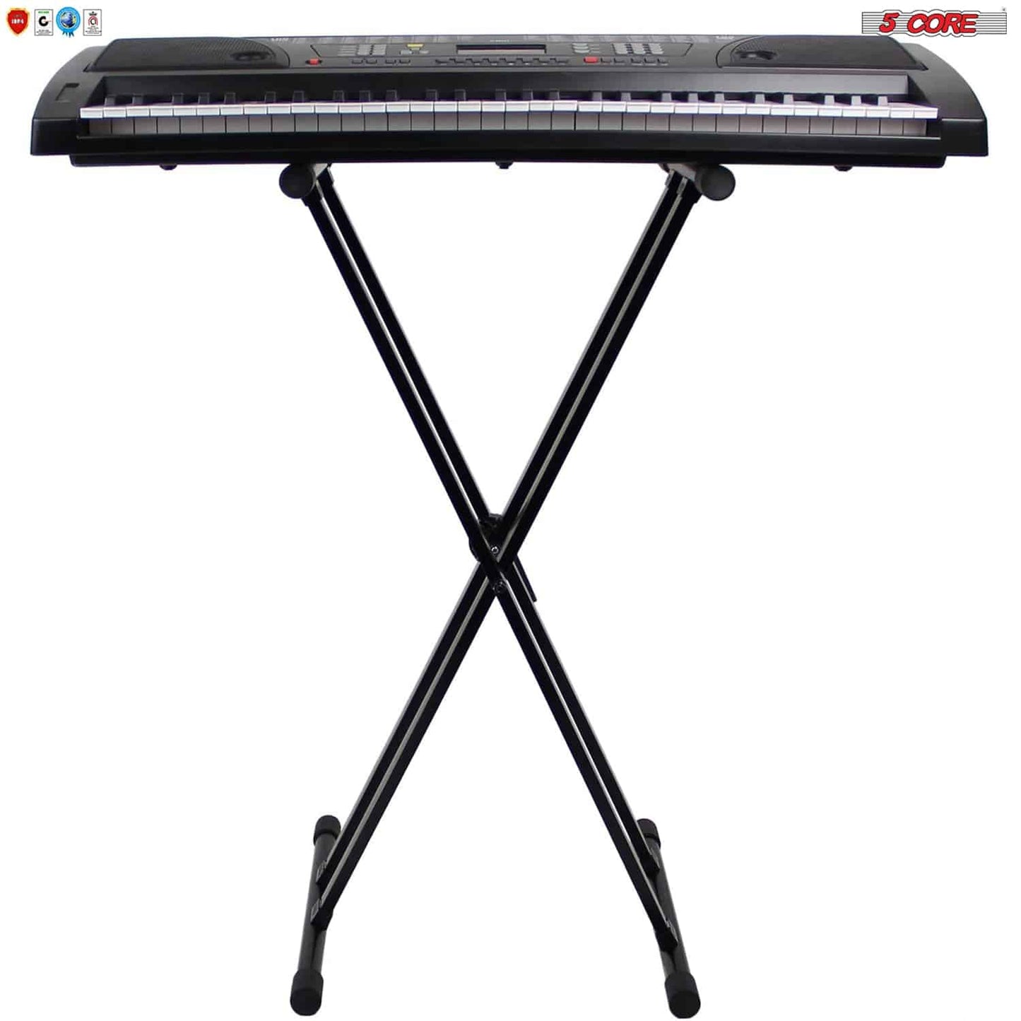 5Core Electric Keyboard Piano Double X-brace w/Gear Stand Adjustable Dual Tube KS 2X GEAR