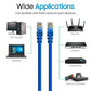 5Core 75 ft CAT6 Ethernet Internet Cable LAN Network Modem Router RJ45 Patch Cord ET 75FT BLU