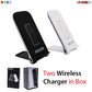 5Core Dock Stand Charger Wireless Black & White Pair Qi 15W Wire Less Fast Charger Pad Stand CDKW03