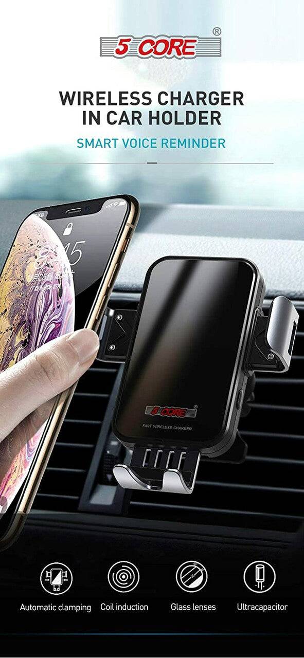 5Core Premium Magnetic Wireless Charger Car Mount Holder For iPhone 12/12 Pro Max Mini WICH Charger