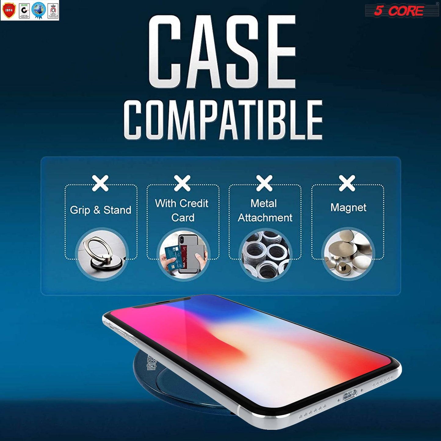 5Core Qi Wireless 15W Fast Charging Pad Stand Dock For Samsung & iPhones CDKW01 B