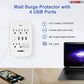 5Core 6 Outlet Wall Plug Extender with 4 USB Ports Multi Outlet Adapter Surge Protector  WMS 6S 4USB