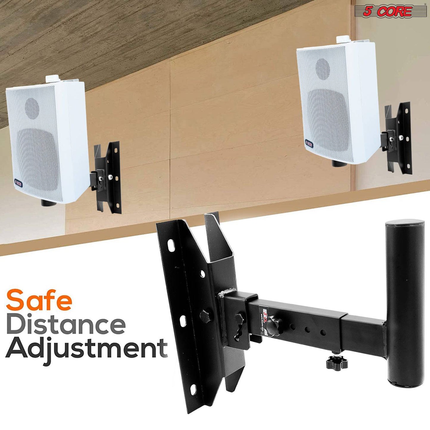 5Core Speaker Wall Mount Stand Bookshelf Shelf Pair Rotatable Angle Adjustable  WST 02