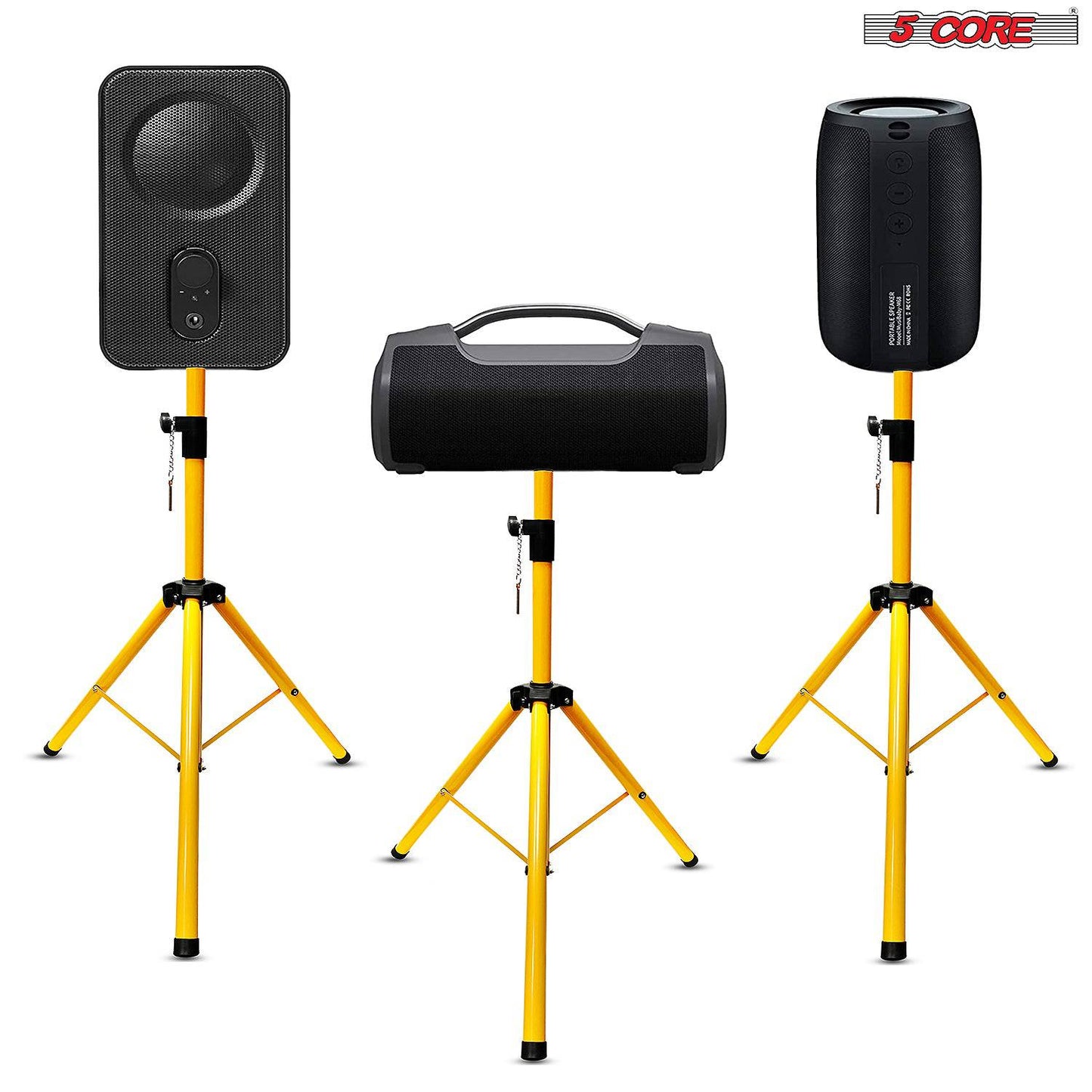 5Core Universal DJ Tripod Speaker Stand Adjustable 6FT Height - Yellow SS HD 1 PK YLW