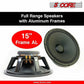 5Core 15 inch Subwoofer Replacement PRO DJ Speaker Wide Full Range Loudspeaker Aluminum Frame 2200W PMPO 15-185 17 AL
