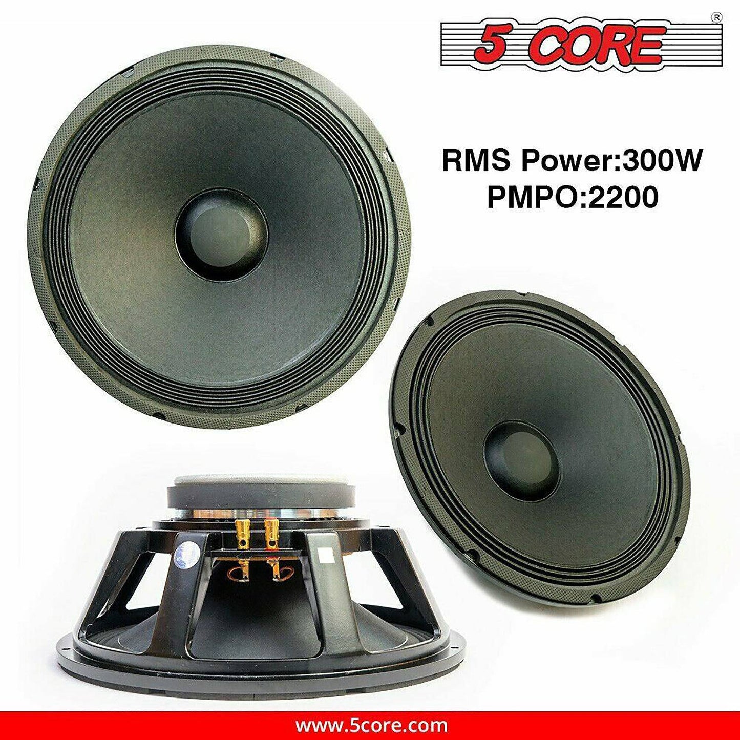 5Core 15" inch Subwoofer Replacement Speaker 8ohm 2200W DJ Woofer 15-185 17 AL