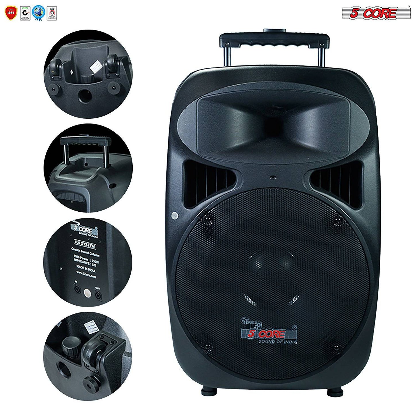 5Core 15 Inches DJ Speaker PA System Passive Bocinas Stage Subwoofer PC 15