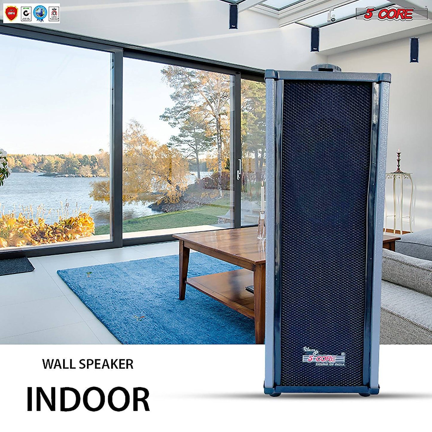 5Core Outdoor Indoor Wall Ceiling Speaker Home Surround Sound Patio Wired 80W 5Core 15TG 2Pcs