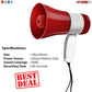 5 Core Cheer Megaphone Bullhorn Loud speaker Portable 138RU