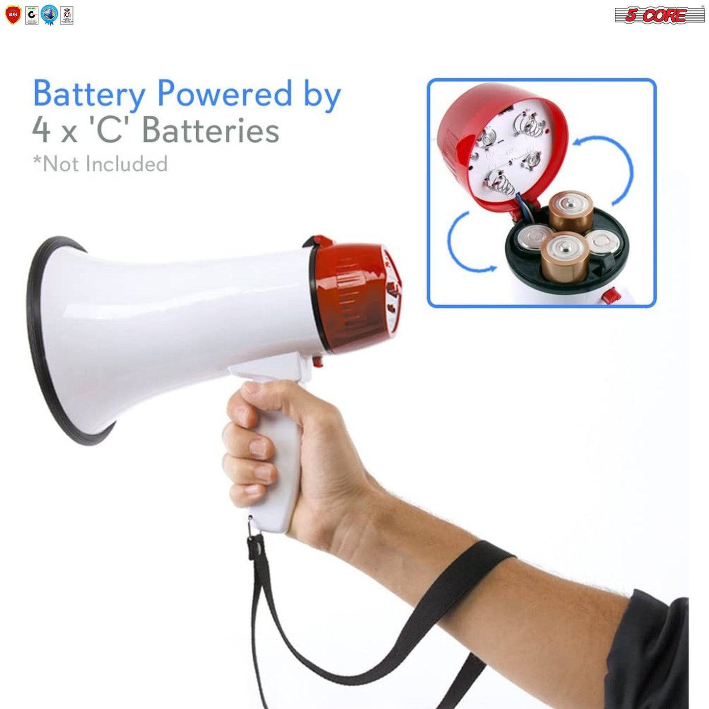 5Core Cheer Megaphone Handheld Mini Bullhorn Loudspeaker Portable 6R