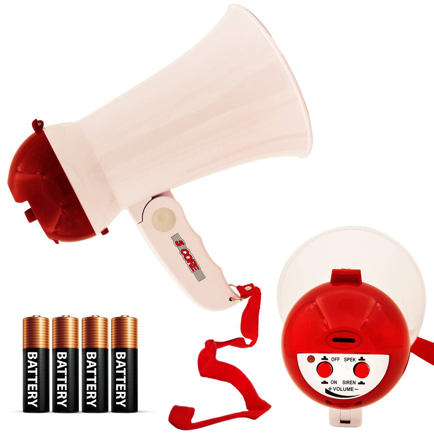 5Core Cheer Megaphone Loud Speaker Blow Horn Mini Bullhorn Portable HW1 BTRY