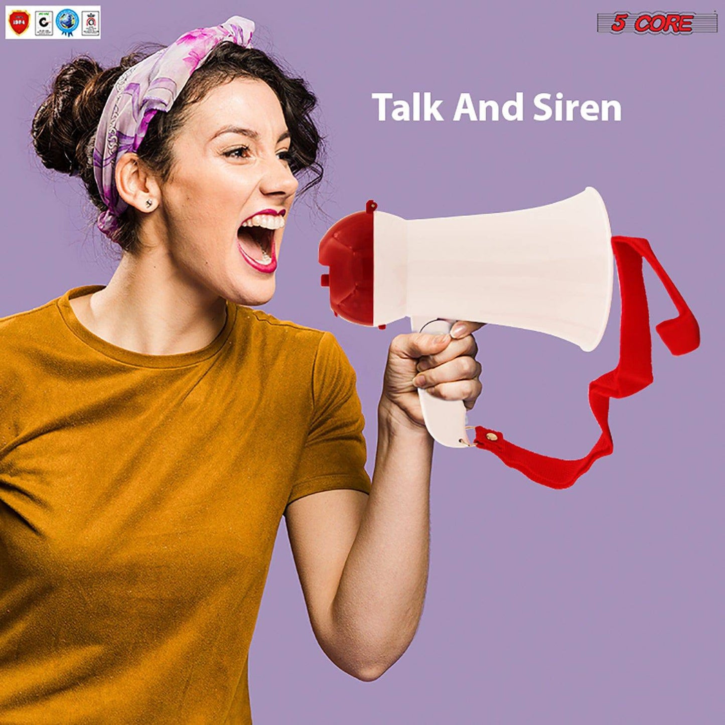 5Core Cheer Megaphone Loud Speaker Blow Horn Mini Bullhorn Portable HW1 BTRY