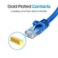 5Core Ethernet Cable LAN Network Cat6 Internet Modem Blue RJ45 Patch Cord Bulk ET 1.5FT BLU