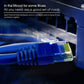 5Core Ethernet Cable LAN Network Cat6 Internet Modem Blue RJ45 Patch Cord Bulk ET 1.5FT BLU