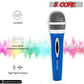 5 Core Microphone 4Pcs Blue Karaoke XLR Wired Mic Professional Studio Microfonos w ON/OFF Switch Integrated Pop Filter Dynamic Moving Coil Cardioid Unidirectional Pickup Handheld Micrófono for Singing DJ Podcast Speeches Includes Cable - PM 286 -4
