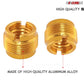 5Core 5/8" Male to 3/8" Female Screw Clip Adapter Microphone Holder Aluminum, Gold MS ADP M GLD 2PCS