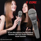 5 Core Microphone 2 Pieces Dynamic Professional Black Karaoke XLR Wired Mic w ON/OFF Switch Integrated Pop Filter Cardioid Unidirectional Pickup Handheld Micrófono for Singing DJ Podcast Speeches Includes Cable Mic Holder - PM 600 2PCS-15