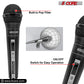 5 Core Microphone 2 Pieces Professional Black Dynamic Karaoke XLR Wired Mic w ON/OFF Switch Integrated Pop Filter Cardioid Unidirectional Pickup Handheld Micrófono for Singing DJ Podcast Speeches Includes Cable Mic Holder - PM 757 2PCS-7