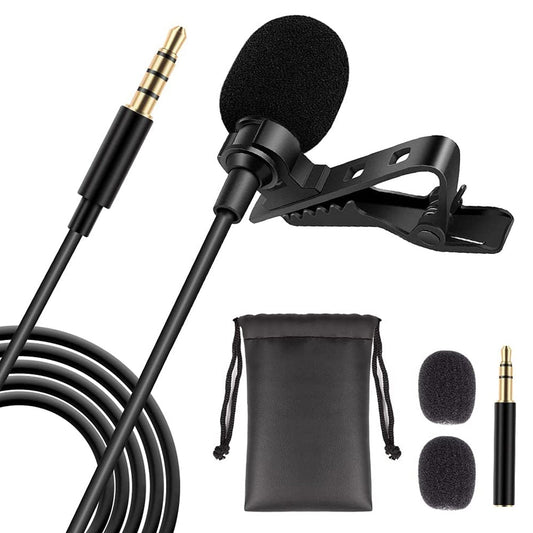 5Core Lavalier Microphone 3.5mm Clip-On Mic for Android DSLR Tiktok Youtube Vlog CM MOB 2M