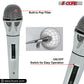 5 Core Microphone 4 Pieces Professional Chrome Finish Dynamic Karaoke XLR Wired Mic w ON/OFF Switch Integrated Pop Filter Cardioid Unidirectional Pickup Handheld Micrófono for Singing DJ Podcast Speeches Includes Cable Mic Holder - PM 817 CH 4PC-6