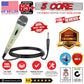 5 Core Microphone 4 Pcs White Karaoke XLR Wired Mic Professional Studio Microfonos w ON/OFF Switch Integrated Pop Filter Dynamic Moving Coil Cardioid Unidirectional Pickup Handheld Micrófono for Singing DJ Podcast Speeches Includes Cable - PM 28-16