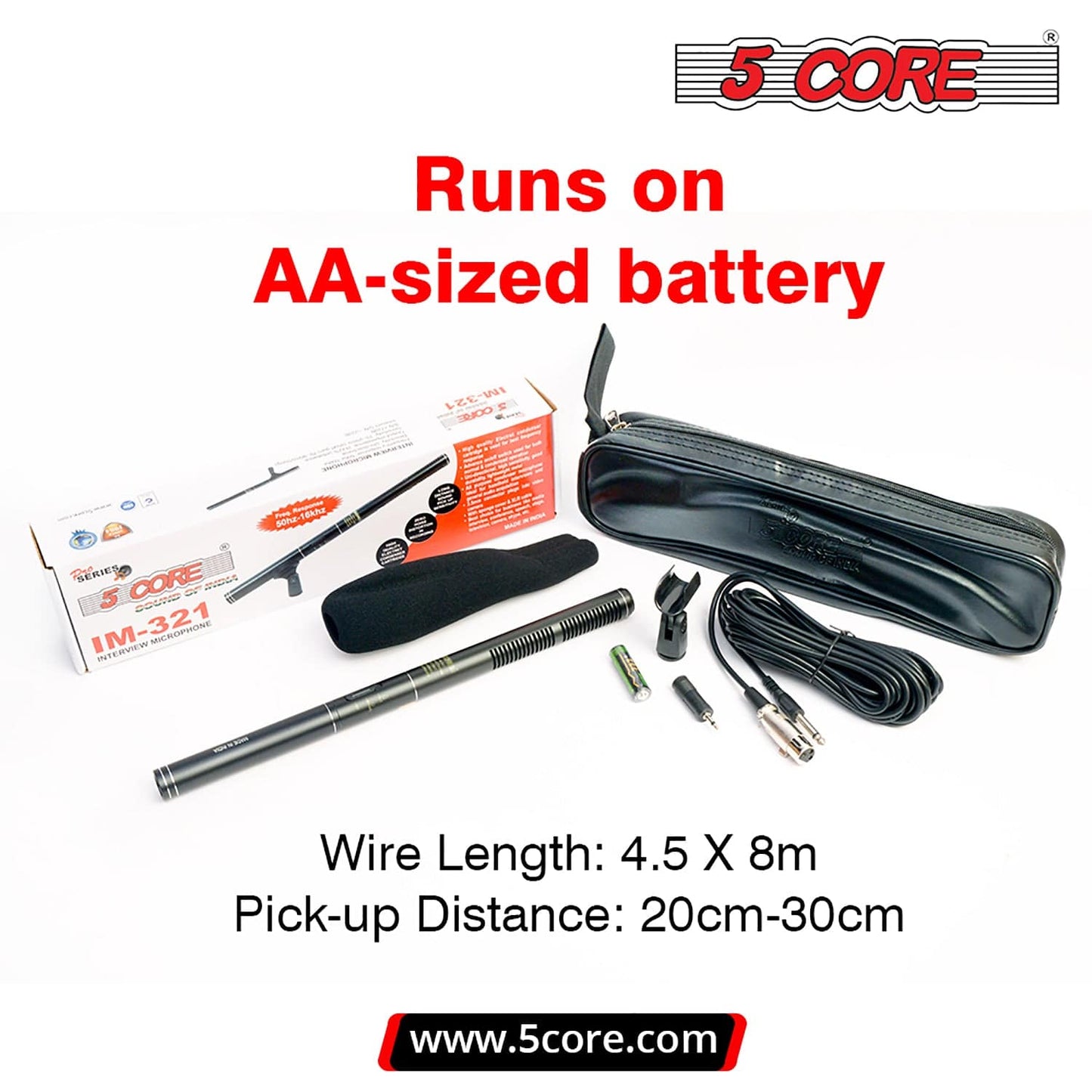 5Core Microphone Shotgun Camera Electret Condensor IM-321
