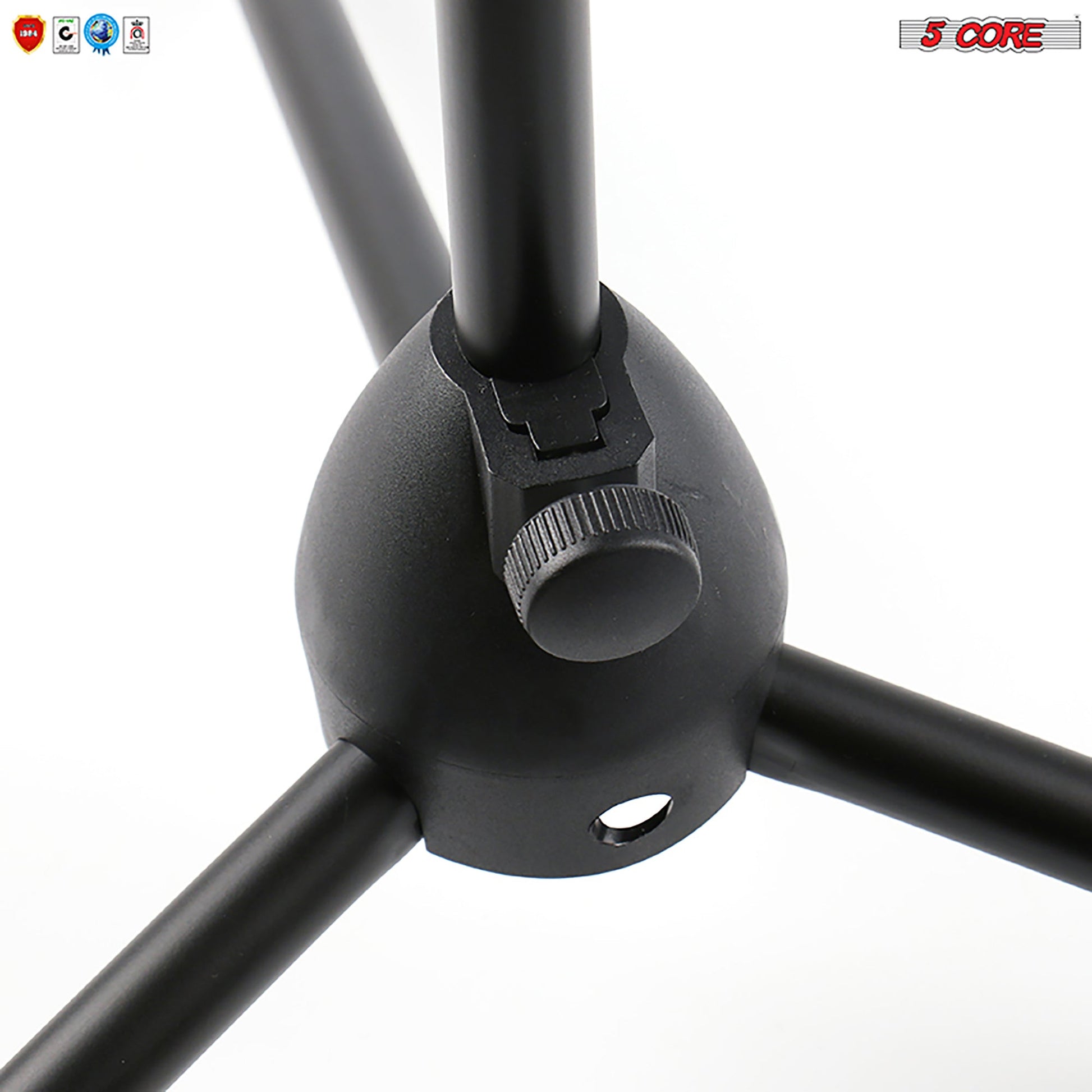 Ultimate Mic Stand Combo: 5 Core Mic Stand with Tablet/Phone Holder + Premium Vocal Dynamic Mic for Singing, Karaoke, and Studio Bliss MS MOB+ND58-2