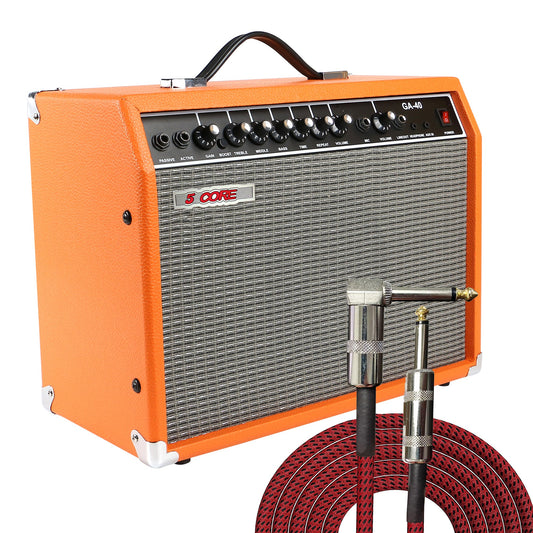5 Core 40W Guitar Amplifier Orange - Clean and Distortion Channel - Electric Amp with Equalization and AUX Line Input - for Recording Studio, Practice Room, Small Courtyard- GA 40 ORG-0