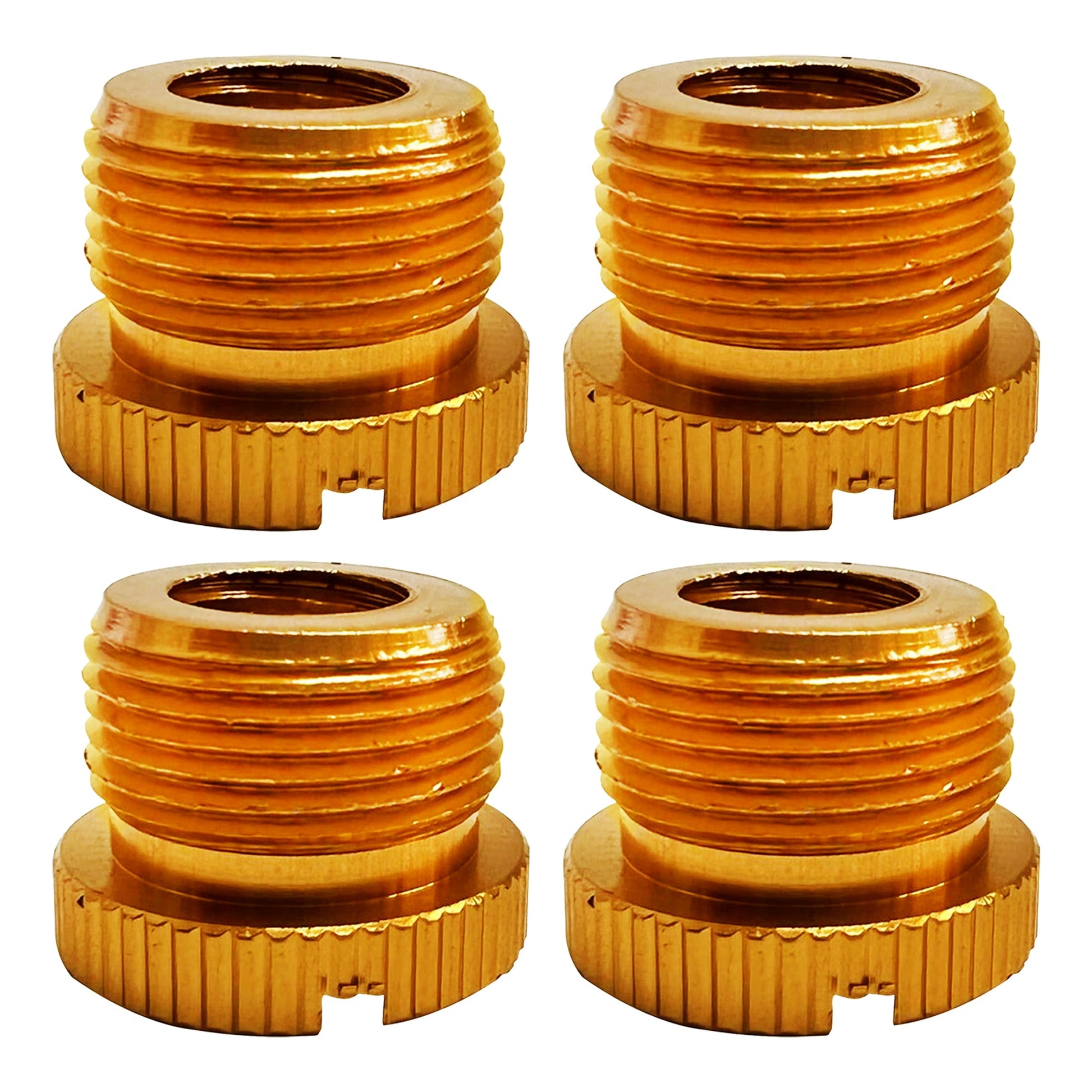 5 Core Mic Stand Adapter 4 Pieces Gold 3/8 Female to 5/8 Male Aluminum Mic Screw Adapter Gold Microphone Tripod Stand Screw - MS ADP M GLD 4PCS-0