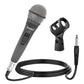 5 Core Microphone 2 Pieces Dynamic Professional Black Karaoke XLR Wired Mic w ON/OFF Switch Integrated Pop Filter Cardioid Unidirectional Pickup Handheld Micrófono for Singing DJ Podcast Speeches Includes Cable Mic Holder - PM 600 2PCS-2