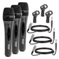 3 Pieces Microphone Pro Microfono Dynamic Mic XLR Audio Cardiod Vocal Karaoke 5Core - PM 286 3Pcs-0