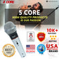 5 Core Microphone 2 Pcs Karaoke XLR Wired Mic Professional Studio Microfonos w ON/OFF Switch Integrated Pop Filter Dynamic Moving Coil Cardioid Unidirectional Pickup Handheld Micrófono for Singing DJ Podcast Speeches Includes Cable - PM 305 2PCS-14