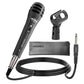 5 Core Microphone 3 Piece Professional Black Dynamic Karaoke XLR Wired Mic w ON/OFF Switch Integrated Pop Filter Cardioid Unidirectional Pickup Handheld Micrófono for Singing DJ Podcast Speeches Includes Cable Mic Holder Bag - PM-883 3PCS-1