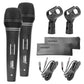 5 Core 2 Pieces Microphone Professional Black Dynamic Karaoke XLR Wired Mic w ON/OFF Switch Pop Filter Cardioid Unidirectional Pickup - ND 235X 2PCS-0