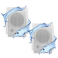 5 Core Wall Speaker 80W Max Power Indoor Outdoor Speakers White High Performance All Weather Wall Mount PA Speaker Wired Entertainment System for Patio Room Garage Restaurant Office - WS-11 6.5 2PCS-0