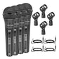 5 Core Microphone 4 Pieces Professional Black Dynamic Karaoke XLR Wired Mic w ON/OFF Switch Integrated Pop Filter Cardioid Unidirectional Pickup Handheld Micrófono for Singing DJ Podcast Speeches Includes Cable Mic Holder - PM 757 4PCS-0