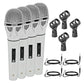 5 Core Microphone 4 Pieces Professional Chrome Finish Dynamic Karaoke XLR Wired Mic w ON/OFF Switch Integrated Pop Filter Cardioid Unidirectional Pickup Handheld Micrófono for Singing DJ Podcast Speeches Includes Cable Mic Holder - PM 817 CH 4PC-0