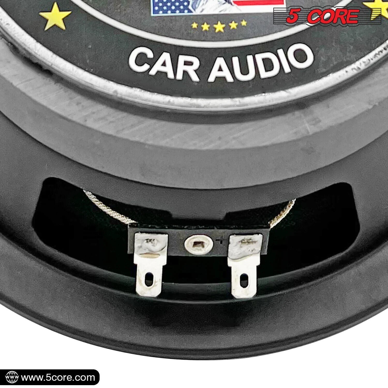 2x 6.5" Midrange Speaker Car Audio Speaker Red Bullet 2x Aluminum Tweeter 2600 W-12