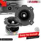 2x 6.5" Midrange Speaker Car Audio Speaker Red Bullet 2x Aluminum Tweeter 2600 W-16
