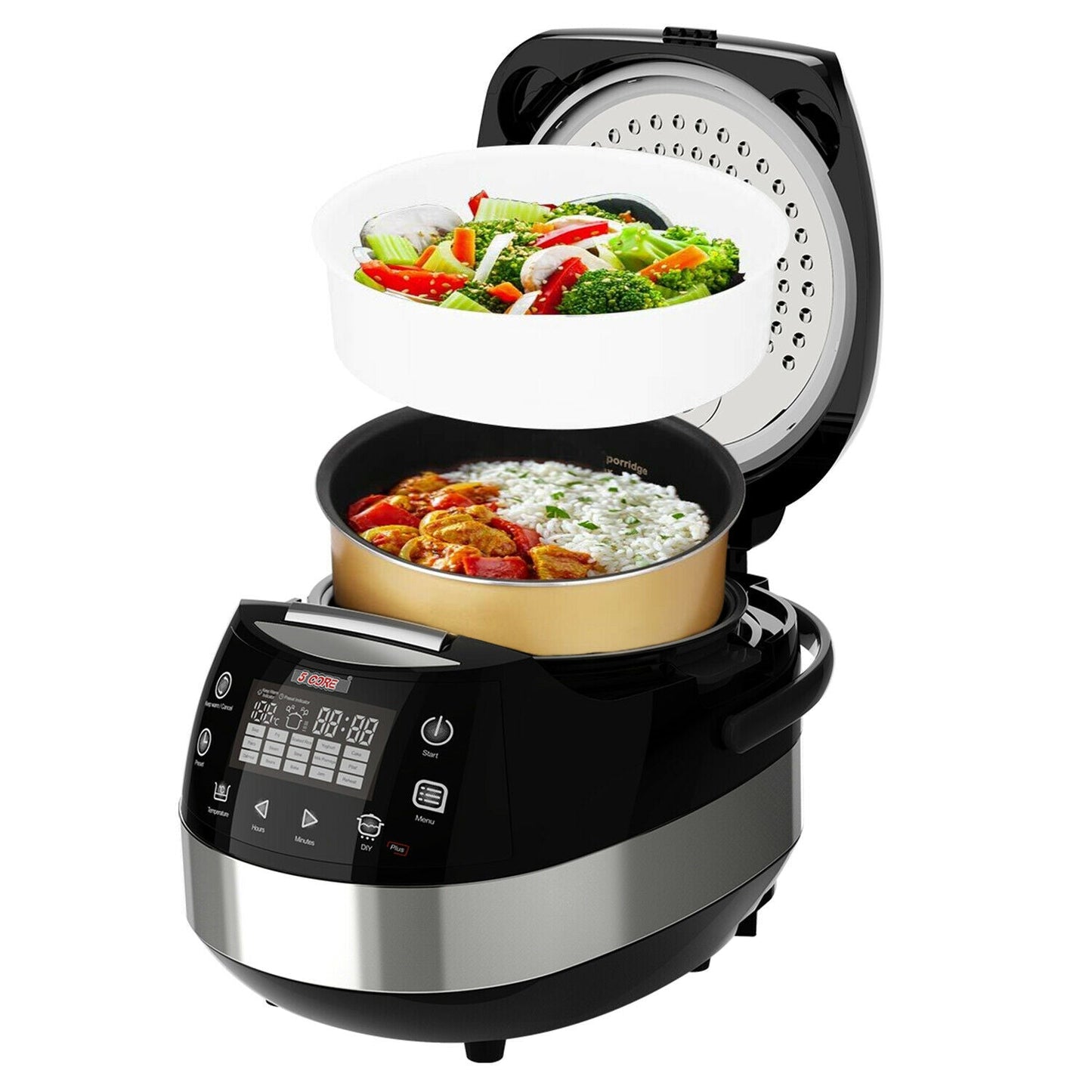 5Core Asian Style Electric Rice Cooker Steamer Pot Steamer Digital Touch Screen/Button  RC 0501