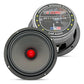 2x 6.5" Midrange Speaker Car Audio Speaker Red Bullet 2x Aluminum Tweeter 2600 W-2